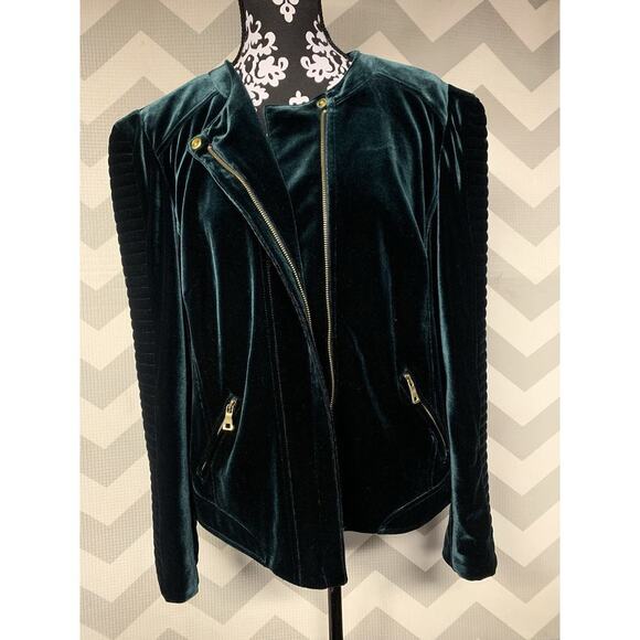 Green Velvet Woman’s Jacket X Large Preppy Princess Vintage Style - Picture 1 of 6